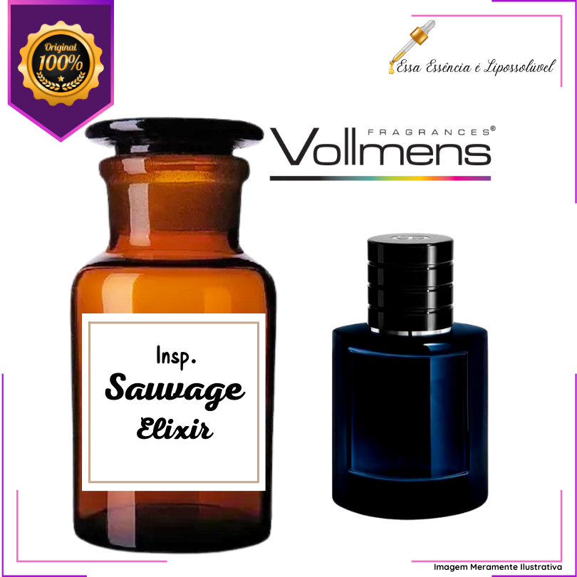 Essência Vollmens Premium Selvagem Elixir LPV - O Toque Sofisticado da Perfumaria Importada Masculina 500g