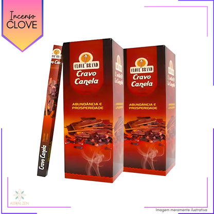 Incenso Clove Brand Cravo e Canela - Kit com 8 Iguais ou Variados