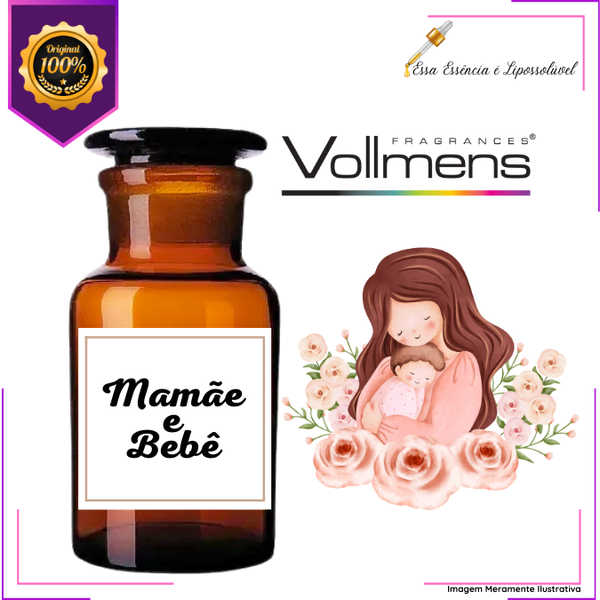 Essência Concentrada Inspiração Mamãe e Bebê Vollmens Para Aromatizador - Velas - Sabonetes - Perfumes