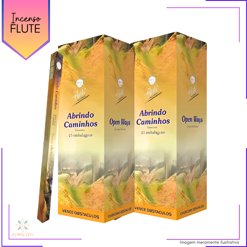 Incenso Flute Abrindo Caminhos - Kit com 6 Iguais ou Variados