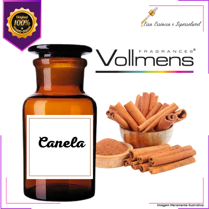 Essência Concentrada Canela Vollmens Para Aromatizador - Velas - Sabonetes - Perfumes