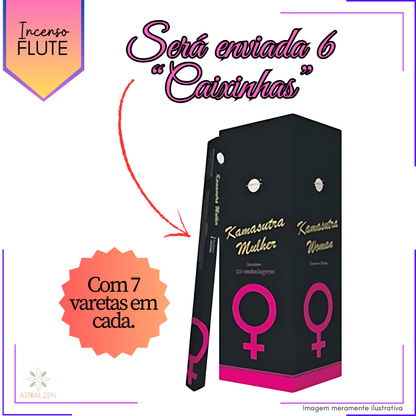 Incenso Flute Kamasutra Mulher - Kit com 6 Iguais ou Variados