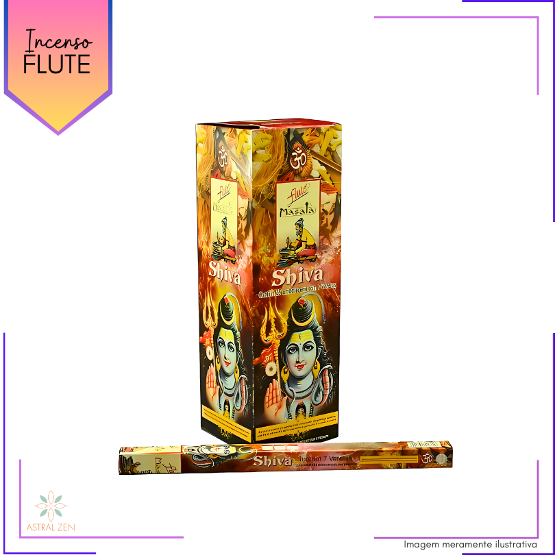 Incenso Massala Flute Shiva - Kit com 4 Iguais ou Variados