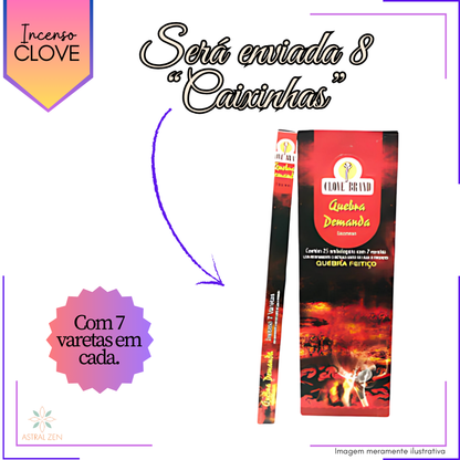 Incenso Clove Brand Quebra Demanda - Kit com 8 Iguais ou Variados