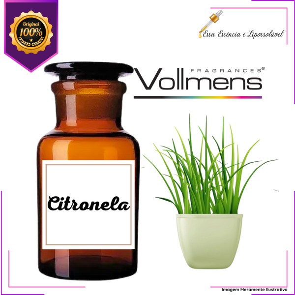 Essência Concentrada Citronela Vollmens Para Aromatizador - Velas - Sabonetes - Perfumes