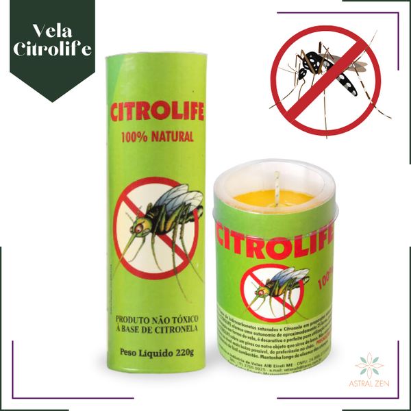 Vela de Citronela Citrolife Repelente Contra Mosquitos e Insetos 100% Natural