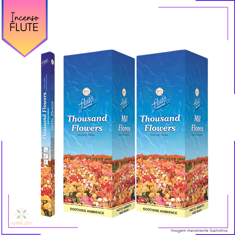 Incenso Flute Mil Flores - Kit com 6 Iguais ou Variados