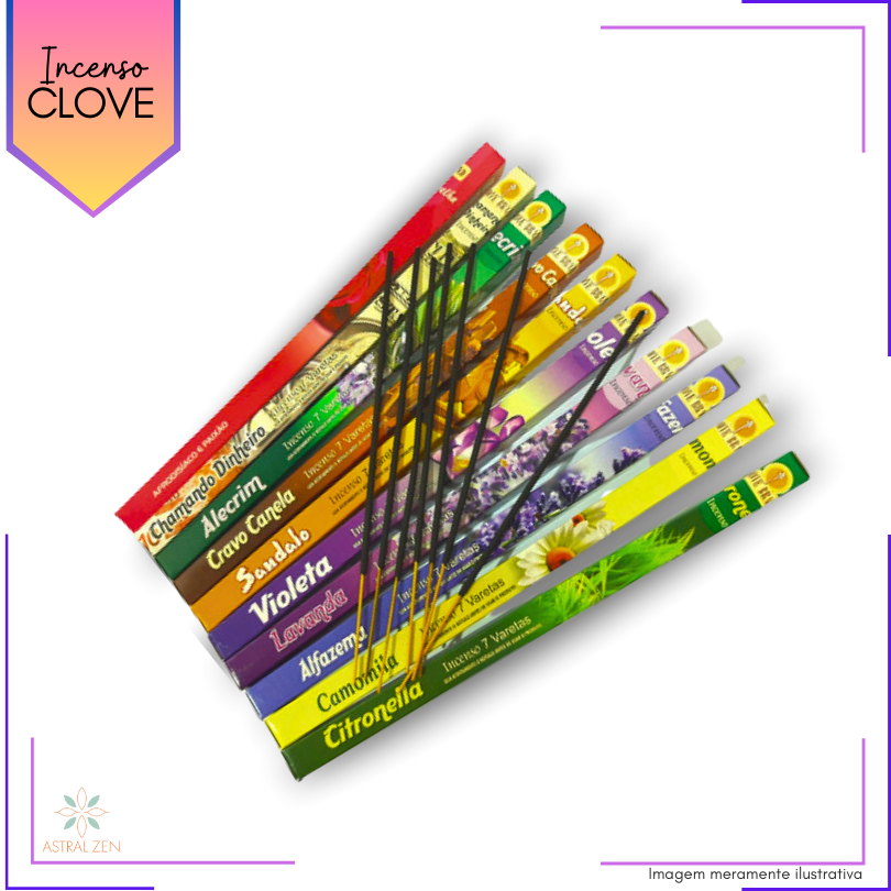 Incenso Clove Brand Lavanda - Kit com 8 Iguais ou Variados