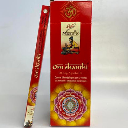 Incenso Massala Flute Om Shanthi - Kit com 4 Iguais ou Variados