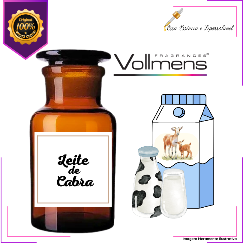 Essência Concentrada Leite de Cabra Vollmens Para Aromatizador - Velas - Sabonetes - Perfumes 500g