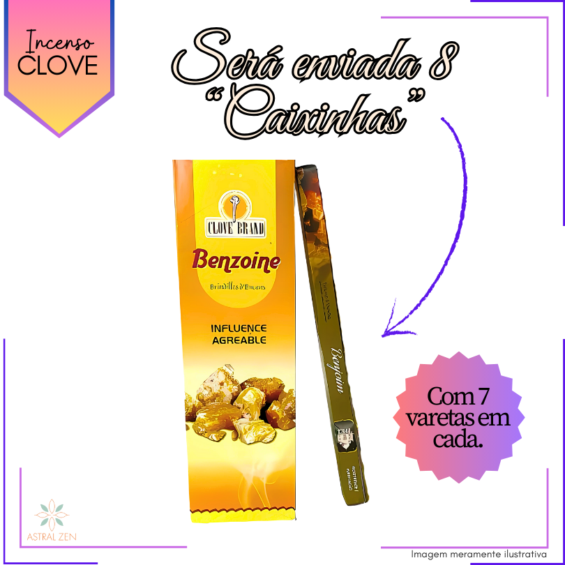 Incenso Clove Brand Benjoin - Kit com 8 Iguais ou Variados