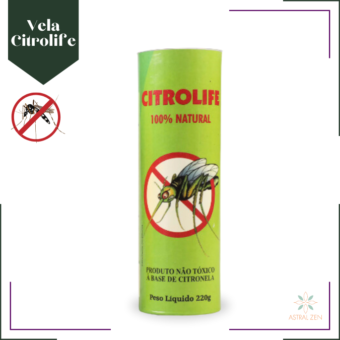 Vela de Citronela Citrolife Repelente Contra Mosquitos e Insetos 100% Natural