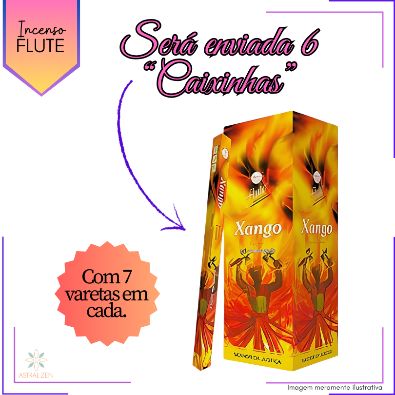 Incenso Flute Xangô - Kit com 6 Iguais ou Variados