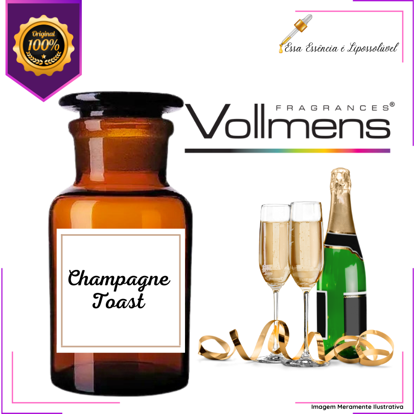 Essência Concentrada Champagne Toast Vollmens Para Aromatizador - Velas - Sabonetes - Perfumes 500g