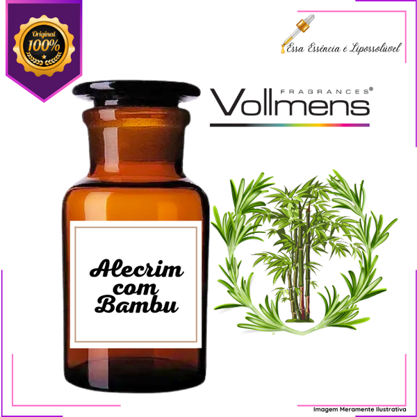 Essência Concentrada Alecrim Com Bambu Vollmens Para Aromatizador - Sabonetes - Velas - Perfumes