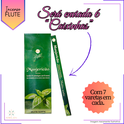 Incenso Flute Manjericão - Kit com 6 Iguais ou Variados