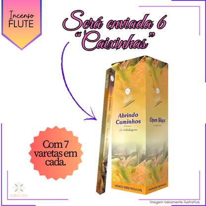 Incenso Flute Abrindo Caminhos - Kit com 6 Iguais ou Variados