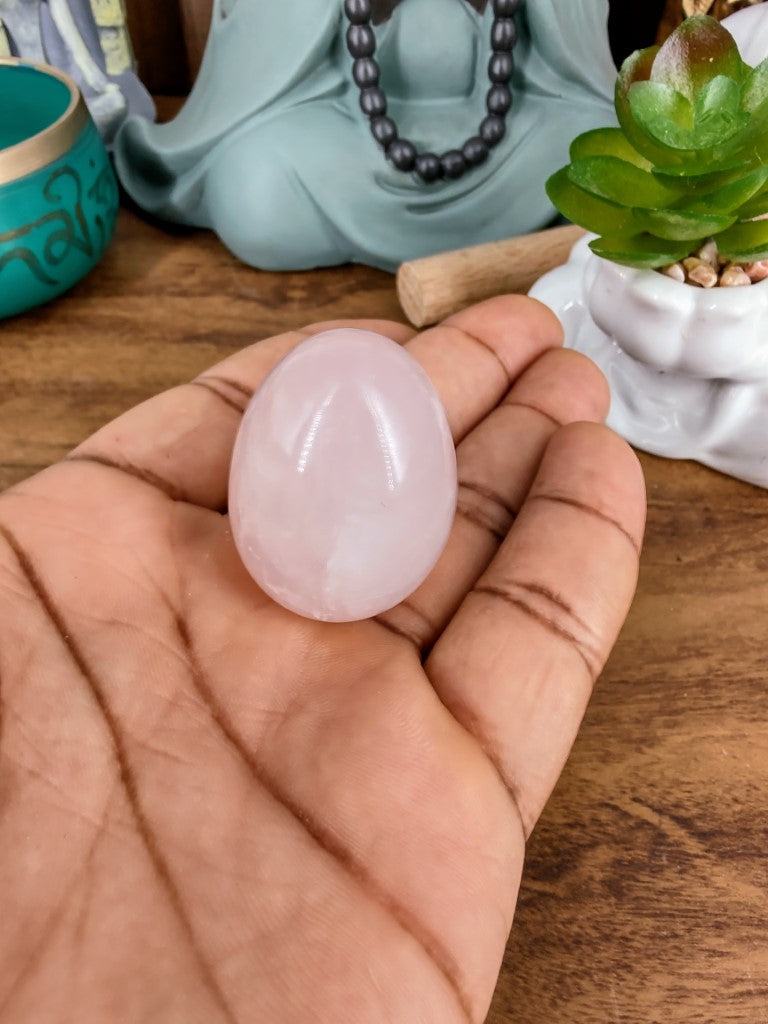 Esfera Oval De Quartzo Rosa - Astral zen