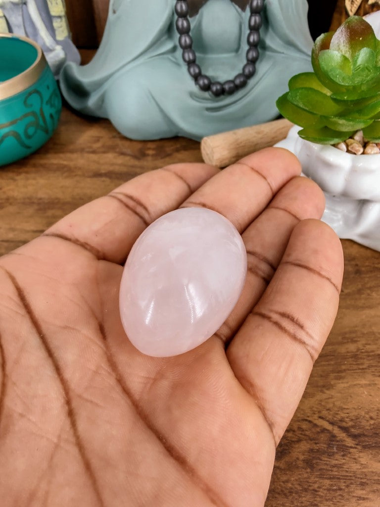 Esfera Oval De Quartzo Rosa - Astral zen