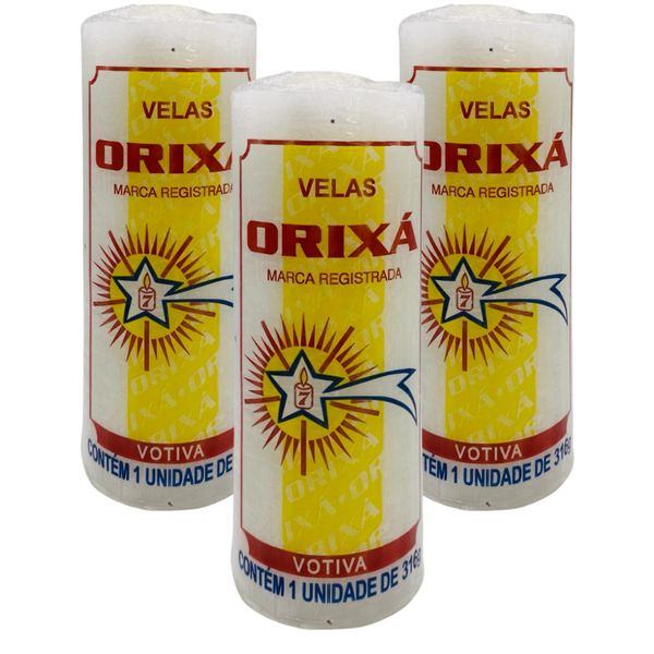 3 Velas Votivas Orixá 316g 100% Parafina Pura