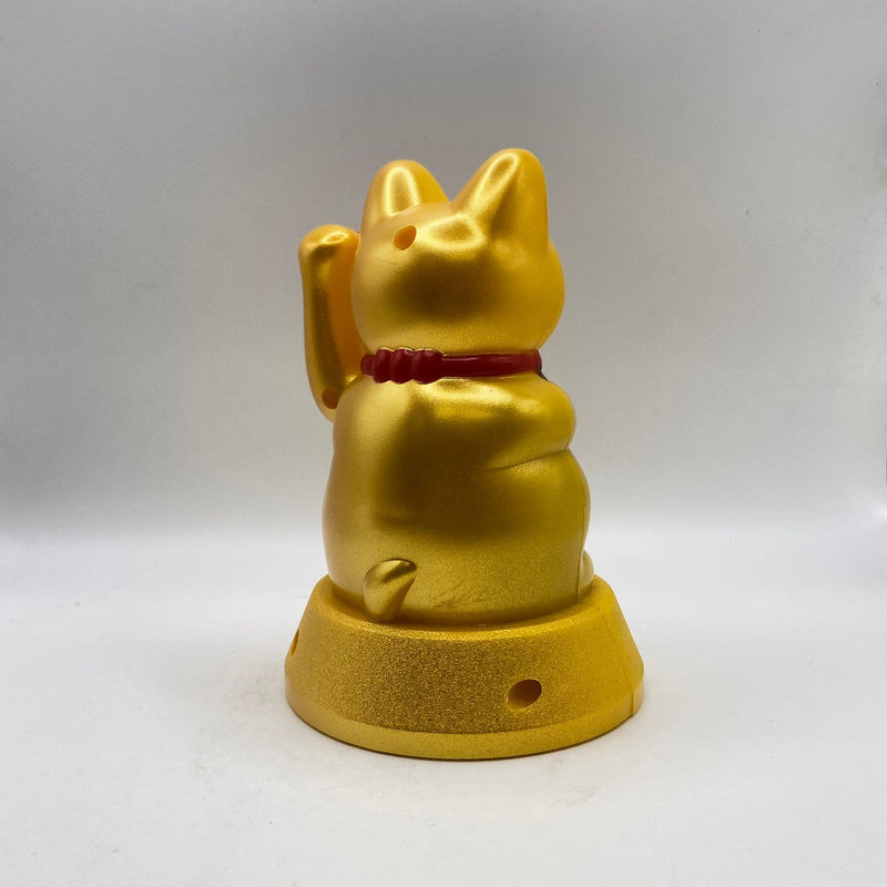 Gato Dourado Da Sorte e Prosperidade Manekineko Recarregável Solar