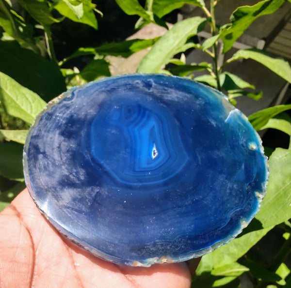 Chapa De Ágata Natural Azul
