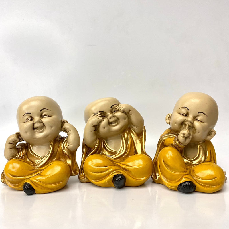 Trio Buda da Sabedoria 9 cm