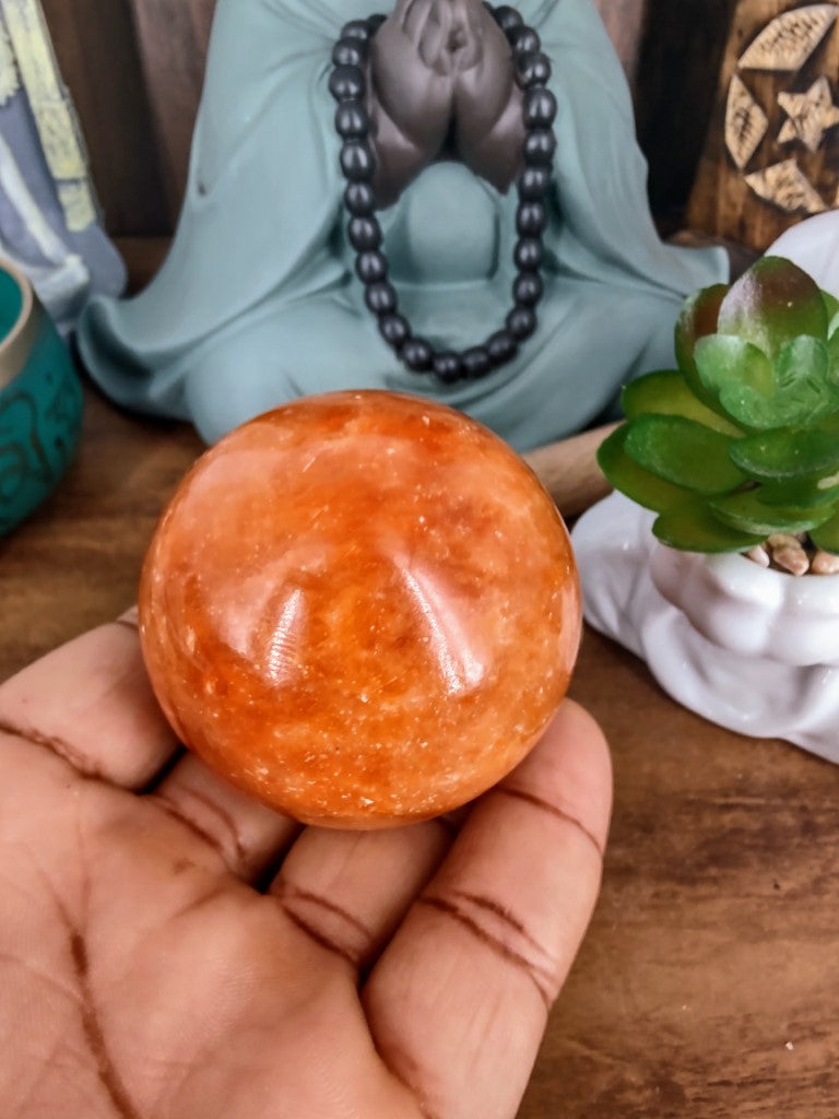 Esfera De Calcita Laranja 208G