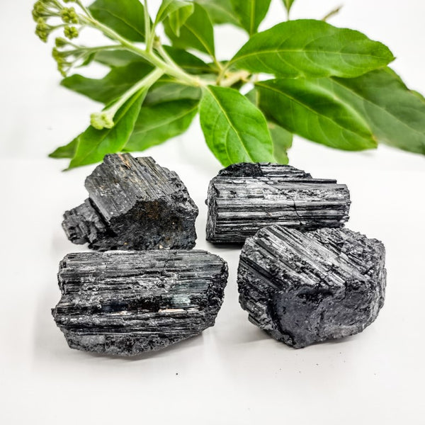 Pedra Turmalina Negra Bruta - Kit com 2 Unidades
