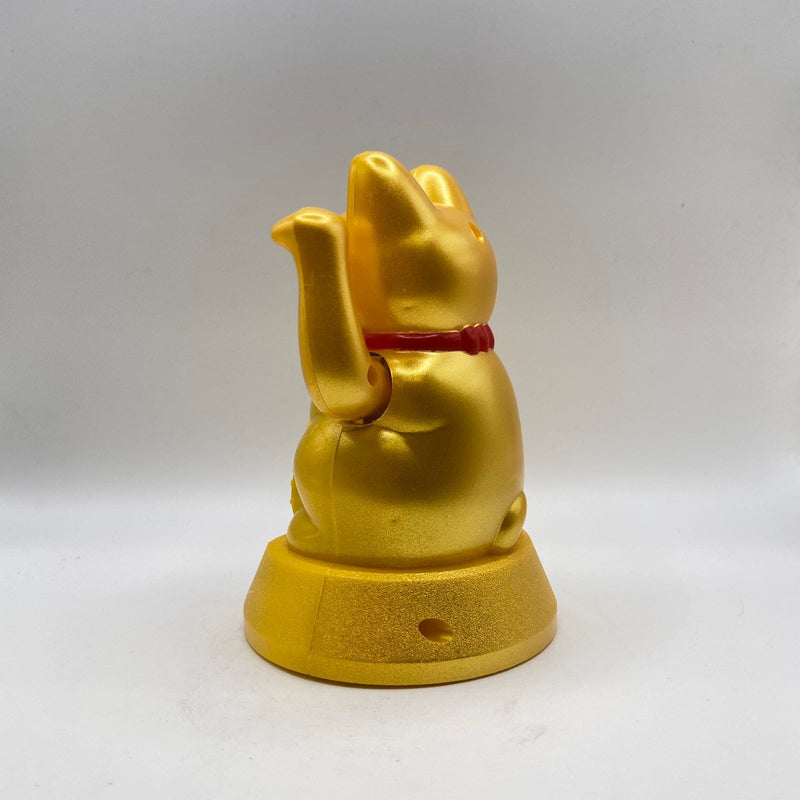 Gato Dourado Da Sorte e Prosperidade Manekineko Recarregável Solar