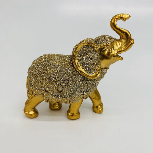 Elefante Dourado com Brilho 10 cm