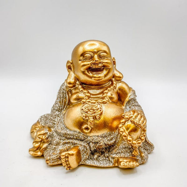 Buda da Fortuna Dourado Shine