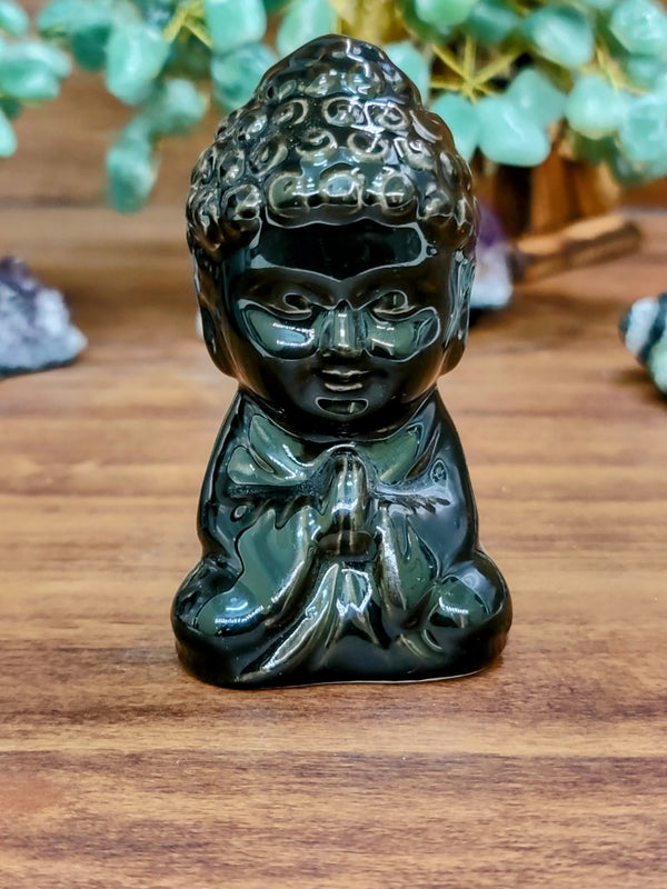 Ornamento Baby Buda Preto - Astral zen