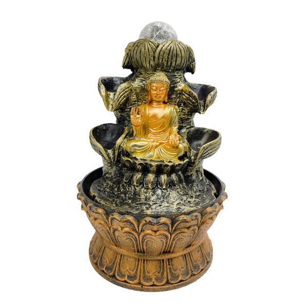 Fonte Esotérica Decorativa Com Bola Giratória - Buda  Hindu