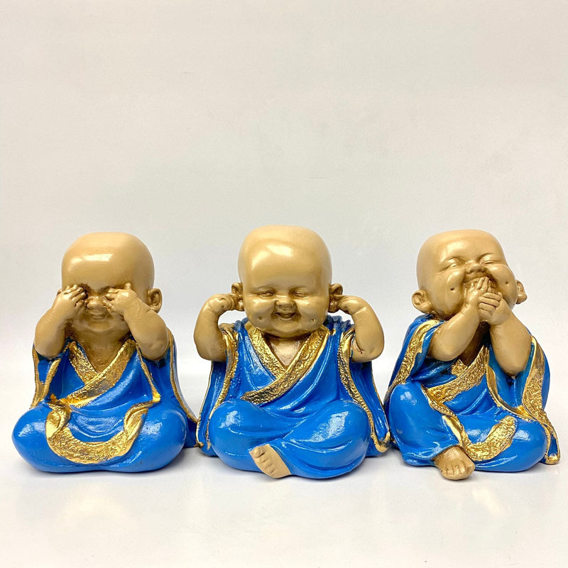 Trio Buda da Sabedoria 14 cm