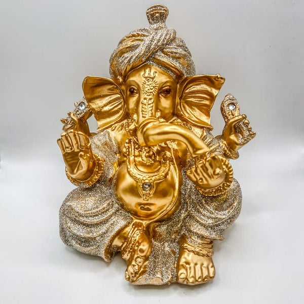 Ganesha Dourado com Turbante
